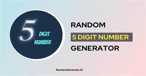 random 5 digit code generator.